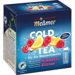 Meßmer Tee Cold Tea Himbeer-Zitrone, 14 Pyramidenbeutel, 38,5g