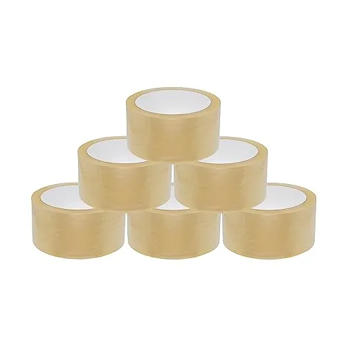 BIGtec Paketklebeband Klebeband 6 Rollen Paketband Packband Verpackungsband Kartonband Standard 66m lang 48mm breit transparent Verpackungsmaterial für Pakete und Karton