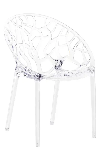 CLP Stuhl Crystal transparent - Gartenstuhl mit exklusivem Design, witterungsresistent und stapelbar. Ideal für Innen- und Außenbereiche, sorgt für hohen Sitzkomfort und bleibt pflegeleicht.