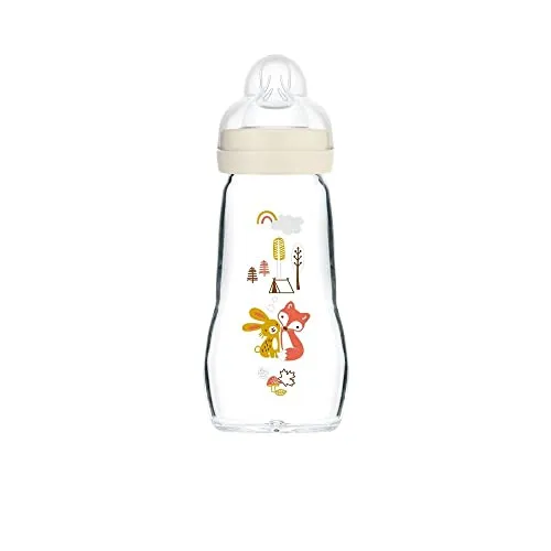 Mam Glass Bottle 260ml Silk Teat 2 Months + von MAM