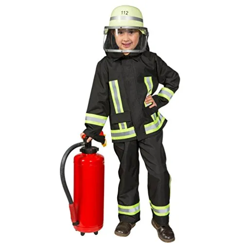 Unbekannt Kostüm Junge Feuerwehrmann - Feuerwehrmann Overall für Karneval, 100% Polyester, ideal für Fasching und Verkleidungsspiele