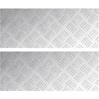 vidaXL Aluminium-Riffelbleche 2 Stk. Rutschfest 50x20 cm - Fußmatten für mehr Sicherheit und Stil im Flur. Die rutschfesten Aluminium-Stufen mit modernem Diamantmuster bieten optimalen Halt und passen zu verschiedenen Einrichtungsstilen.
