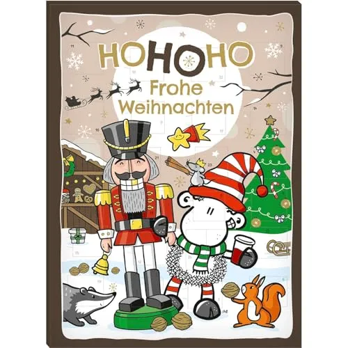 Sheepworld Adventskalender „Ho ho ho“ 26 cm x 35 cm von Sheepworld