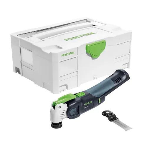 Festool OSC 18 Li E-Basic Vecturo Akku Oszillierer 18V - Multifunktionswerkzeuge mit Brushless-Technologie für präzise Schnitte und hohe Effizienz, im praktischen Systainer.