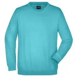 Sweatshirt Rundhals JN040, pacific-blau, Größe 5XL - Arbeits- & Schutzkleidung: Hochwertiges Rundhals-Sweatshirt in pacific-blau, Größe 5XL, mit angenehmer, angerauter Innenseite für besten Tragekomfort.
