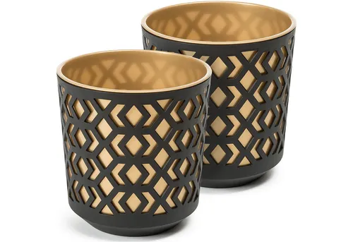 KONZEPT Blumentopf Übertopf Set für Zimmerpflanzen 19/25 cm (2 St), ideal für Wohnzimmer, Küche und Balkon