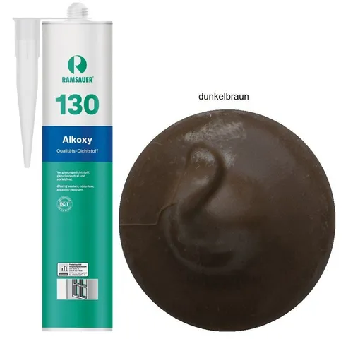 Ramsauer Dichtstoff Ramsauer 130 Alkoxysilikon Fenster Fugendichtstoff 310ml Kartusche, gebrauchsfertig, VSG verträglich, UV beständig, geruchsneutral