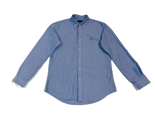 Polo Ralph Lauren Custom Fit Oxford Hemd für Herren - Blau (XXL) - Herren-Freizeithemden aus 100% Baumwolle, lässig und komfortabel, mit gesticktem Logo und langem Arm für einen stilvollen Look.