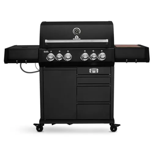 BURNHARD Big EARL Black 4-Brenner Gasgrill von Burnhard