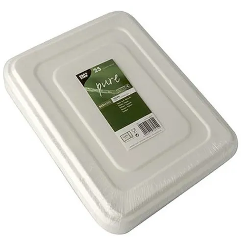 PAPSTAR Zuckerrohr-Deckel für Menü-Tray 