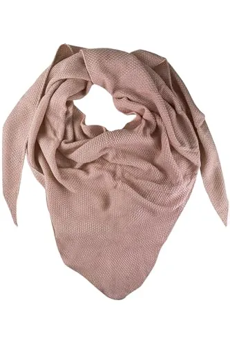Trachtenland Damen Strick Dreieckstuch XL – 200 x 80 cm – weicher Trachtenschal mit Reiskornmuster – Dirndltuch für Oktoberfest & Trachtenmode – in vielen Farben (Taupe)