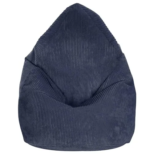 DreamRoots Sitzsack Kinder 80x80x120cm - Sitzsack Cord - Bean Bag Chair - Sitzsack mit Füllung,Lehne und Bezug - Kinder Sitzsäcke Mädchen Jungen