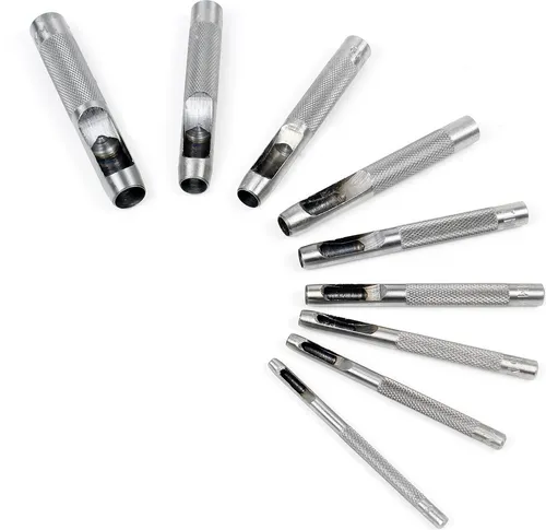 Locheisen Set 3-12mm 9tlg Lochschneider Aus Carbonstahl Für Leder, Gummi, Weichplastik Etc. - Xpotool