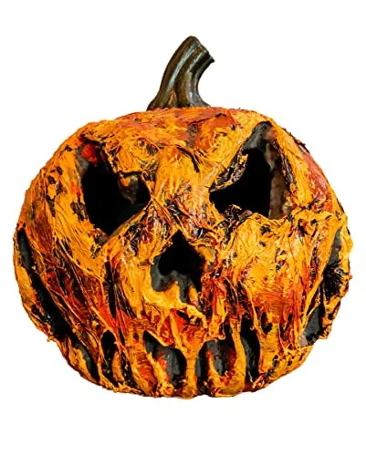Horror-Shop.com Verdorbener Monster Kürbis mit LED Licht 22 cm für Halloween