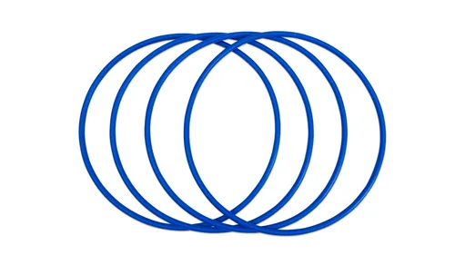 Betzold Gymnastik-Reifen Set, 4 Stück, Blau, Ø 80 cm - Bauchtrainer & Rückentrainer – vielseitige Spielgeräte für Sportunterricht und Pausen, ideal für kreative Übungen und Hindernisparcours.