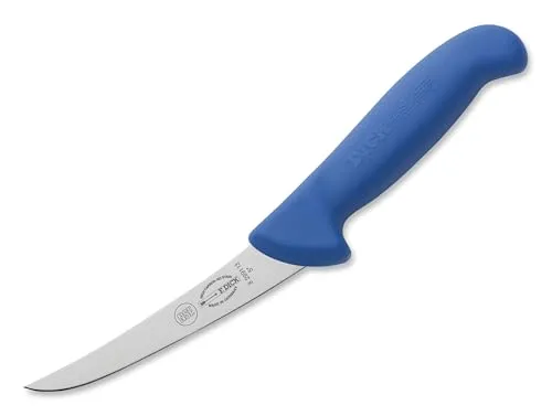 F. DICK ErgoGrip Ausbeinmesser, Steif, Metzgermesser (Messer mit Klinge 13cm, X55CrMo14 Stahl, nichtrostend, 56 HRC, blau) 82991131