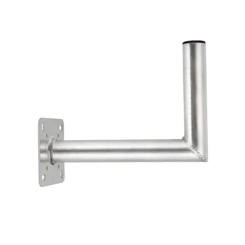 SkyRevolt 35cm Wandhalter Aluminium Rohr für Satellitenschüssel - Halterungen für Satellitenschüsseln, witterungsbeständig und rostfreies Aluminium für zuverlässige Befestigung und einfache Kabeldurchführung.