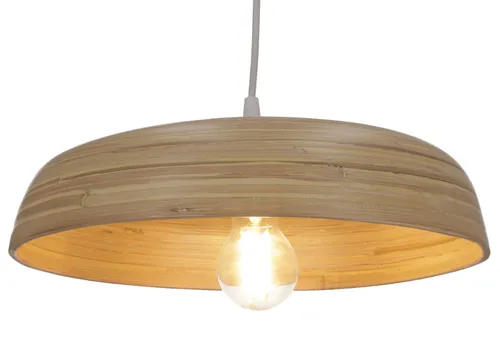 Design Deckenlampe Bam - Handgemacht aus Bambus in Ethno-Stil - Elegante Deckenleuchte aus natürlichem Bambus für geschlossene Räume. Mit einer Breite von 35 cm und einem stilvollen Ethno-Look setzt sie besondere Akzente in Ihrem Wohnzimmer.