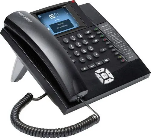 Auerswald COMfortel 1400IP Systemtelefon - Festnetztelefon mit VoIP und HD Voice, ideal für flexible Nutzung an IP-TK-Anlagen oder Soft-PBX, Touch-Farbdisplay und E-Mail-Synchronisation