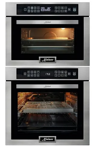 Kaiser Küchengeräte Einbaubackofen-Set Edelstahl 86L - Elegantes Backofen-Set mit 15 Funktionen und 1-fach-Teleskopauszug. Ideal für vielfältige Kochanwendungen und sorgt für müheloses Handling in der Küche.