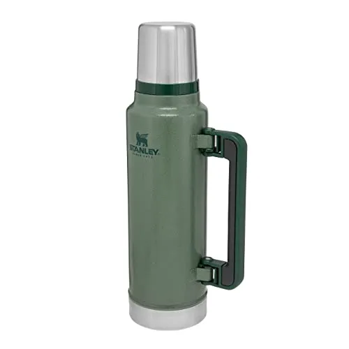 Stanley Classic Legendary Thermosflasche 1.4L - Hält 40 Stunden heiß oder kalt, aus rostfreiem Edelstahl, BPA-frei und spülmaschinenfest in Hammertone Green