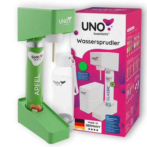 UNO Wassersprudler – modular & ohne Strom | Set inkl. Flasche & CO₂-Zylinder