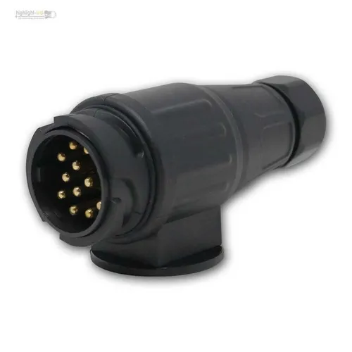 Auto/Kfz Anhänger Stecker, 13-polig, neu lang, 12/24V, für Anhängerkupplung