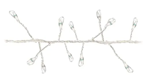 LED-Büschellichterkette Silberdraht, warmweiß, 240 LEDs, 230V, IP44, 7,4m