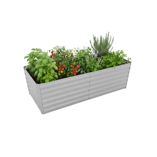 Hochbeet aus Metall für Garten – 180 cm - Robustes Hochbeet aus Eisen in variablen Farben, ideal für Gemüse und Blumen. Mit 57 cm Höhe und 90 cm Länge perfekt für eine platzsparende und stilvolle Bepflanzung.