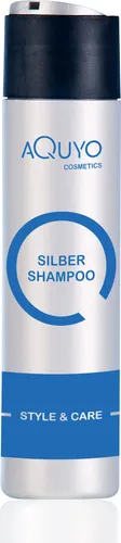 Style & Care Silber Shampoo, Anti Gelbstich Shampoo für graues, hell gefärbtes oder blondes Haar (250ml) | Silbershampoo spendet Feuchtigkeit und steigert Farbbrillanz für blondiertes Haar | No yellow purple Blondshampoo Haarschampoo Haarwäsche