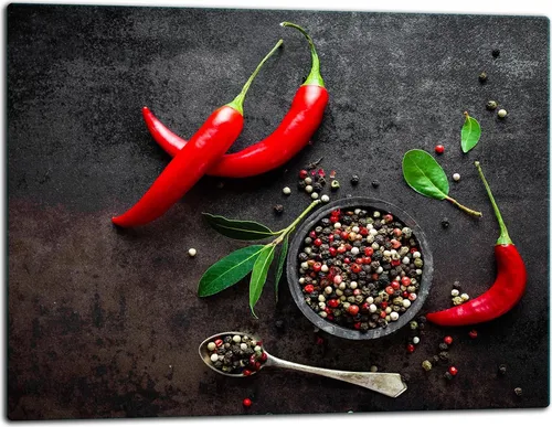 Glasschneidebrett Herdabdeckplatte Ceranfeld Universal 52x40 cm Pfeffer Schwarz