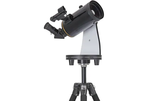 Omegon MightyMak 90 Titania Dobson Teleskop - Kompaktes Maksutov-Teleskop mit verbesserter MiniDobII Montierung, ideal für Reisen und Naturbeobachtungen. Genießen Sie scharfe Bilder und ein großes Gesichtsfeld – perfekt für den Einsatz unterwegs oder zu Hause.