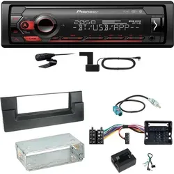 Pioneer MVH-S420DAB Bluetooth DAB+ USB MP3 Einbauset für BMW 5er E39 ab 10/2000