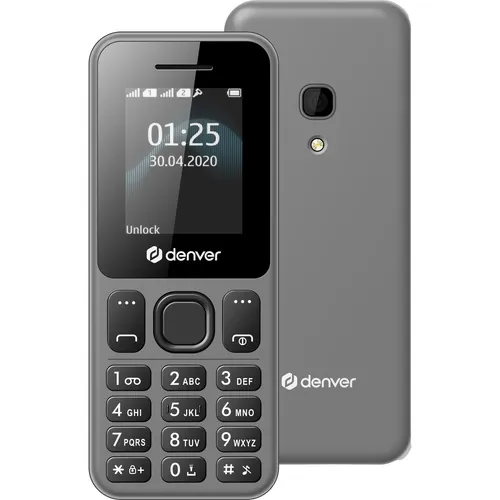 Denver Seniorenhandy FAS-1806 - Transparent - Handys ohne Vertrag mit Dual-SIM, 1,77 Zoll TFT-Farbdisplay und bis zu 3,5 Stunden Gesprächszeit. Ideal für einfache Bedienung und zuverlässige Kommunikation.