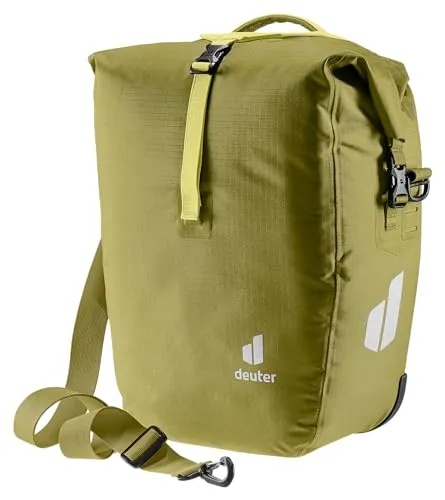 Deuter Weybridge 20+5 Fahrradtasche, oliv - Wasserdichte Hinterradtasche (20+5L) für Abenteuerlustige, ideal für jede Wetterlage und lange Touren.