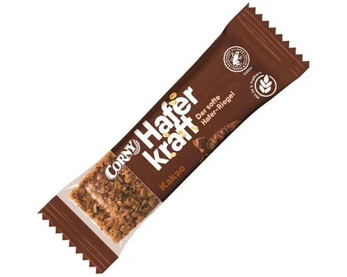 CORNY Cerealien, Corny Müsliriegel Haferkraft Kakao mit Vollkorn Haferflocken 65g