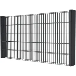 Floraworld Zaungabione Basis-Set zum Einbetonieren Anthrazit 103 cm