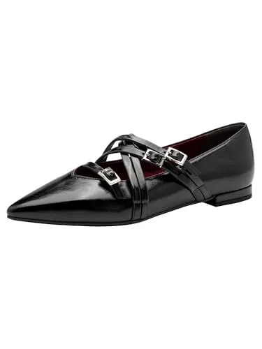 Tamaris Damen Ballerina Vegan schwarz 38 in schwarz von Tamaris