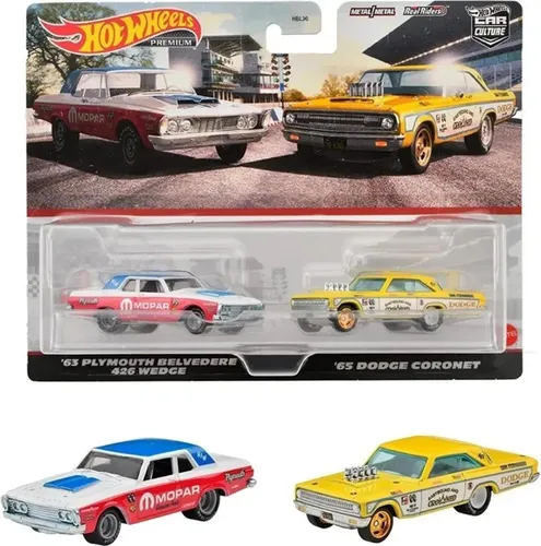 Hot Wheels Premium Car Culture 63 Plymouth Belverde 426 Wedge a 65 Dodge Coronet