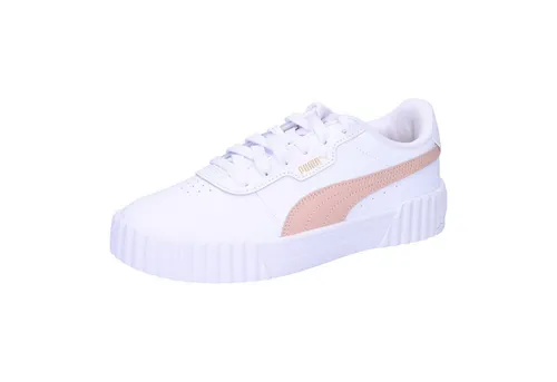 PUMA Damen Carina 3.0 Sneaker, White-Rose Quartz Gold, 40.5 EU - Damen-Sneaker mit regulärer Breite, stilvollem PUMA Branding und bequemer Passform für den perfekten Freizeitlook.