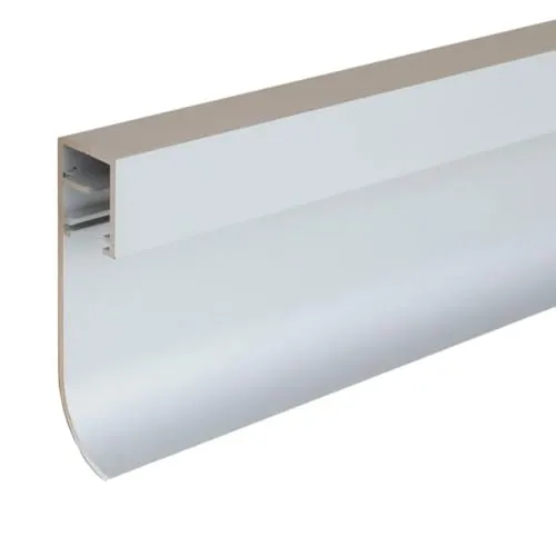 PROVISTON LED Metallsockelleiste 15.8 x 100 x 2500 mm - Weiße Aluminium Fußleiste - Hochwertige Metallsockelleiste in Weiß RAL 9016, ideal für einen eleganten Übergang zwischen Boden und Wand. Ungebohrt und einfach zu befestigen, perfekt für Feuchträume und vielseitig einsetzbar.