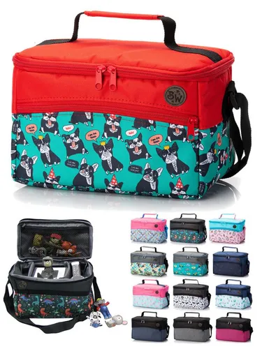 BambiniWelt by Rafael K. Aufbewahrungstasche Tasche für Toniebox Tigerbox für Musikbox Hörwürfel Innenfächer, innere Fächer dank Klettband frei verstellbar