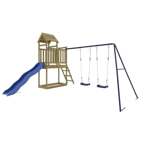 vidaXL Spielturm mit Rutsche und Schaukel von vidaXL