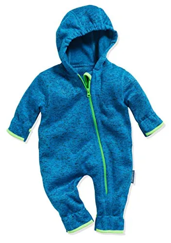 Playshoes Fleece-Overall Unisex Kinder Jumpsuit, blau Strickfleece, 86 - Warmer Fleece-Overall für Baby-Mädchen, atmungsaktiv und mit extra langem Reißverschluss für einfaches An- und Ausziehen, ideal für kühle Tage.