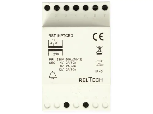 RELTECH Sicherheitstransformator RST1PTCED, 4-8-12V~/2A 051564847815