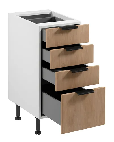 Küchenschrank mit 4 Schubladen und Soft-Close-Funktion