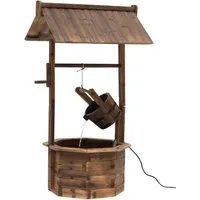 Outsunny Gartenbrunnen in schwarz von Outsunny