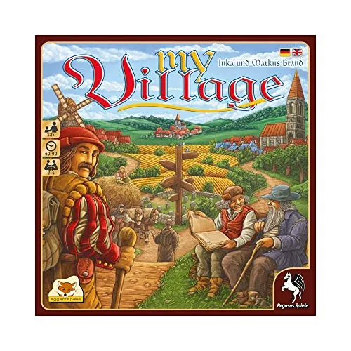 Pegasus Spiele 54514G - My Village - Gesellschaftsspiel für 2-4 Spieler, ideal für Familienspieleabende mit strategischem Aufbau und einer Spielzeit von 90 Minuten.