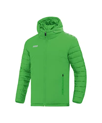 JAKO Kinder Stadionjacke Team, Soft Green, 128 - Outdoorjacke für Kinder mit wasserabweisendem Obermaterial und isolierender Wattierung, ideal für aktive Freizeit und Sport im Freien.
