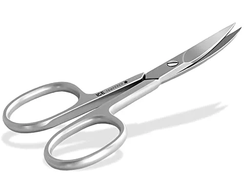 Nagelschere gebogen mit Scharfer und Präziser Schnittfläche Edelstahl Rostfrei Maniküre Pediküre Schere zum Schneiden von Finger- und Fußnägel 9,5 cm